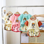 Kids Cartoon Animal Print Short Pajama Set