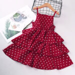 Girls Red Polka Dot Ruffle Dress