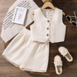 Girls Vest and Shorts Set