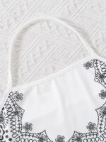 Black Flare Pants and White Bandana Crop Set - Image 3