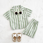 Kids Striped Shirt and Shorts Set