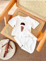 Kids Ice Cream Print Summer Outfit Set - Image 7