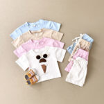 Kids Ice Cream Print Summer Outfit Set