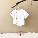 Baby White Floral Short Sleeve Romper