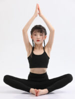 Girls Lavender Sports Bra and Leggings Set - Image 4