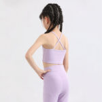 Girls Lavender Sports Bra and Leggings Set - Image 7