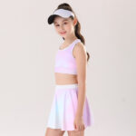 Girls Pastel Tennis Skirt and Top Set
