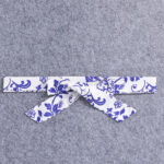 Girls White and Blue Floral Dress - Image 2