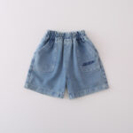 Kids Black T-Shirt and Denim Shorts Set - Image 4