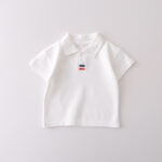 Kids White Polo Shirt and Navy Shorts Set - Image 3
