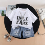Kids Easily Distracted by Cars Outfit Set