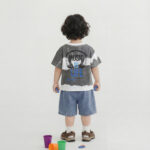 Kids Music Graphic T-Shirt and Denim Shorts Set - Image 4