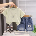 Toddler T-Shirt and Denim Shorts Set