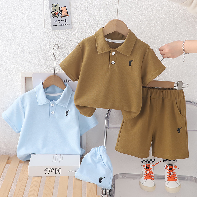 N299-220-2.jpg Kids Polo Shirt and Shorts Set - Image 1