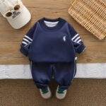 Kids Navy Blue Tracksuit Set - Image 2