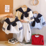 Kids Sailor Style Sweatshirt and Pants Set