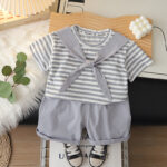 Toddler Striped Short Sleeve Outfit Set