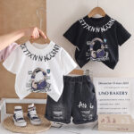Kids Headphone Graphic T-Shirt and Shorts Set