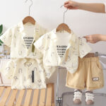 Kids Letter Print Shirt and Shorts Set