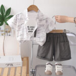 Kids Short Sleeve Shirt and Shorts Set