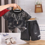 Kids Print T-Shirt and Shorts Set - Image 2