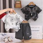 Kids Print T-Shirt and Shorts Set