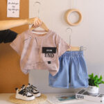 Kids Graphic T-Shirt and Denim Shorts Set