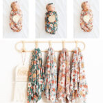 Floral Print Baby Swaddle Blanket Set