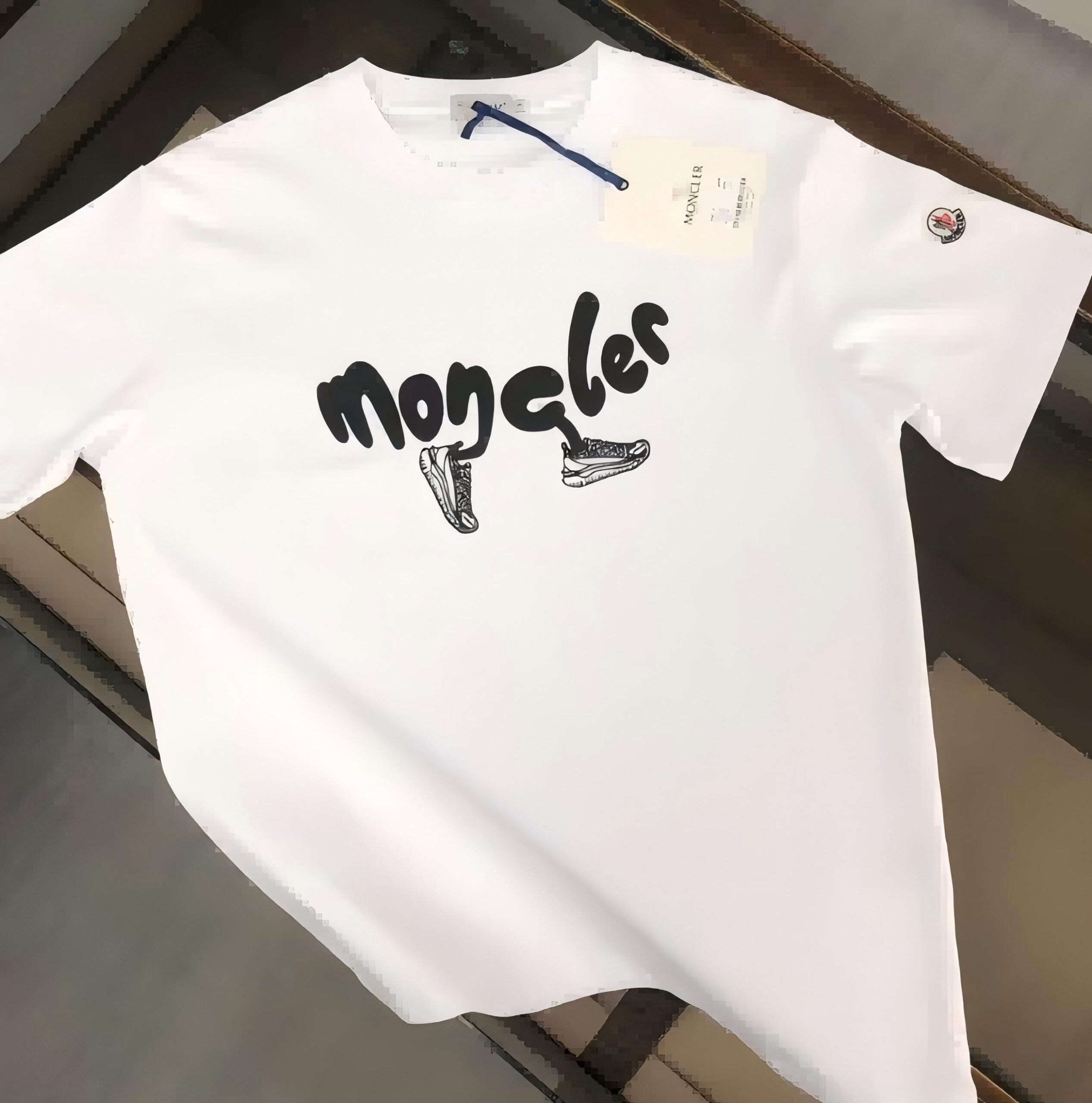 N307-950-scaled-1.jpg Moncler White Graphic Logo T-Shirt - Image 1