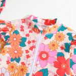 Girls Floral Long Sleeve Swimsuit Set - Image 2
