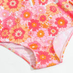 Girls Floral Long Sleeve Swimsuit Set - Image 8