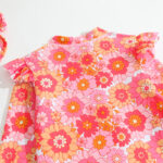 Girls Floral Long Sleeve Swimsuit Set - Image 9