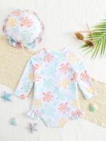 Girls Swimsuit and Hat Set - Image 11