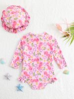Girls Swimsuit and Hat Set - Image 10