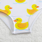 Toddler Yellow Duck Swimsuit With Hat - Image 2