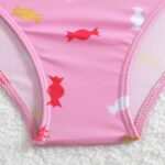 Girls Donut Print Swimsuit and Cover Up Set - Image 4