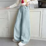 wideleg girl jeans - Image 2
