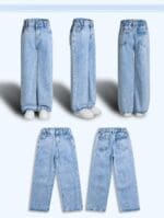 Kids Light Blue Straight Leg Jeans - Image 2