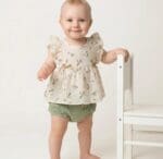 Baby Girl Floral Ruffle Top and Bloomers