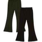 Kids Flared Pants Two Pack Black Green