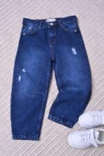 Boys Black T-Shirt and Blue Jeans - Image 2