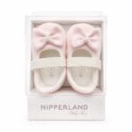 Nipperland Pink Baby Shoes With Bow