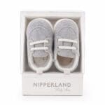 Nipperland Grey Knit Baby Shoes