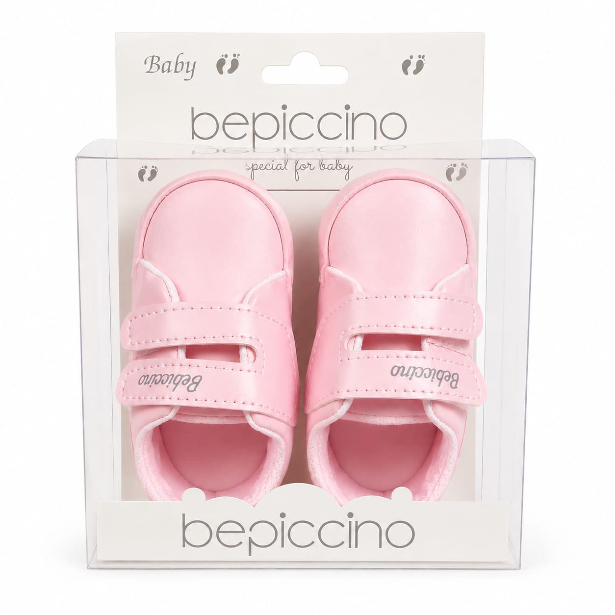WhatsApp Image 2026-09-03 at 11.25.17 AM Bepiccino Pink Baby Velcro Shoes - Image 1
