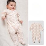 Baby Floral Print Footed Sleeper Pajamas