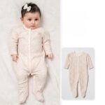 Baby Floral Print Zip Footie Pajamas