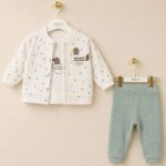 Baby Bird Print Jacket Pant Set