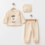 Infant Bear Fleece Pajama Set With Hat