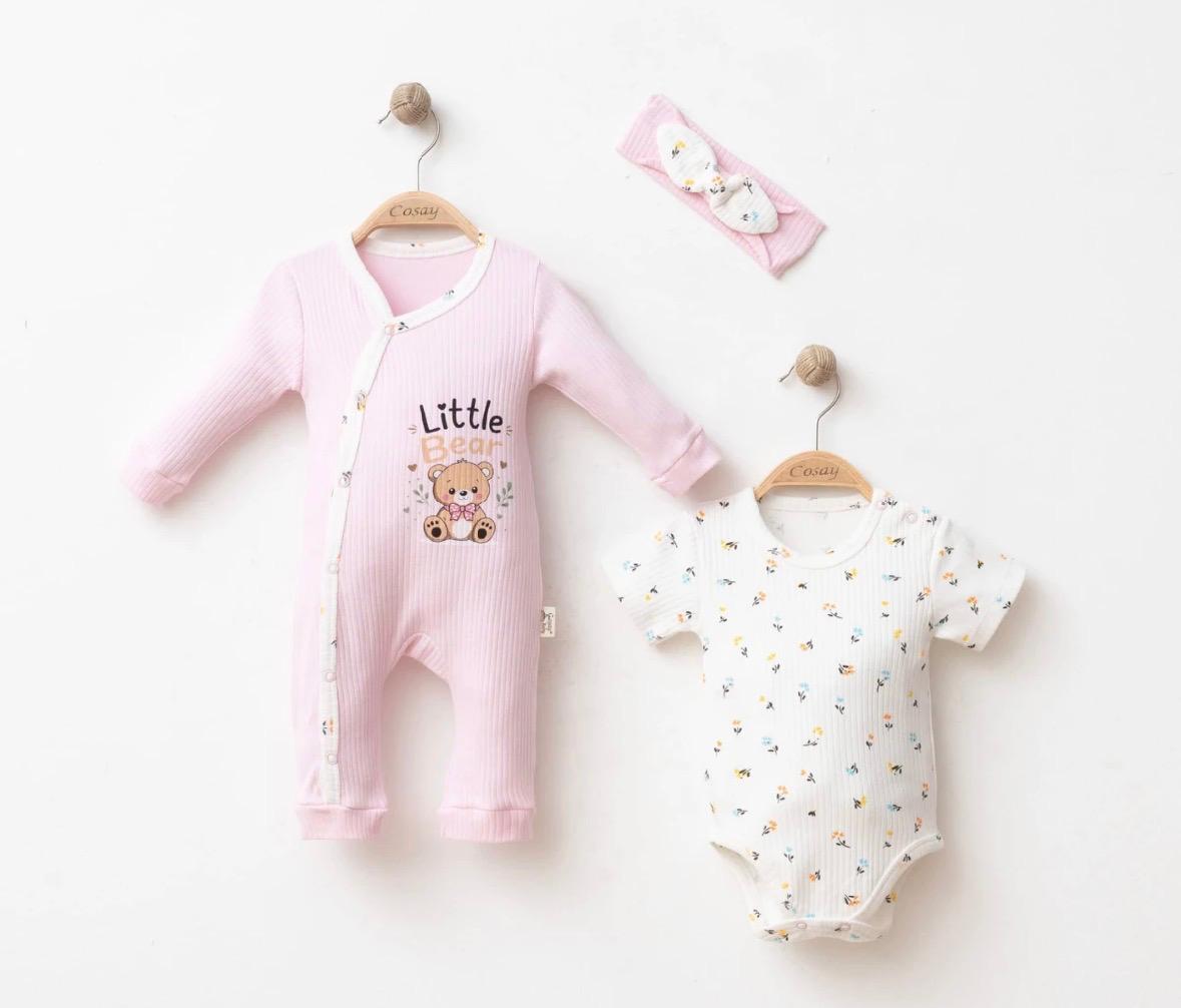 WhatsApp Image 2026-09-11 at 4.40.44 PM (4) Baby Girl Bear Romper Bodysuit Set - Image 1