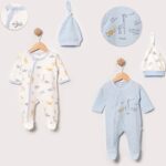 Baby Animal Print Sleepsuit and Hat Set